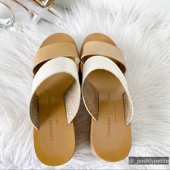 COPY - Chinese laundry nude contrast color platform double strap slide open toe… - Picture 8 of 16